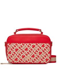 TOMMY HILFIGER - Tommy Hilfiger Torebka Iconic Tommy Camera Bag Mono AW0AW16083 Czerwony. Kolor: czerwony. Materiał: skórzane