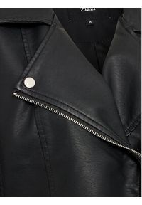 Zizzi Kurtka z imitacji skóry M61243A Czarny Regular Fit. Kolor: czarny. Materiał: skóra #3