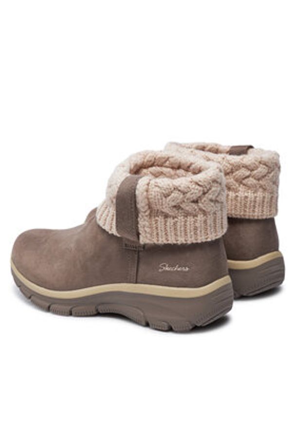 skechers - Skechers Botki Easy Going Cozy 167401/TPE Beżowy. Kolor: beżowy. Materiał: materiał