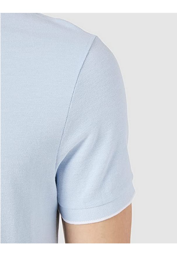 Wrangler - MĘSKI T-SHIRT WRANGLER SS REFINED POLO CERULEAN BLUE W7MDK5XVT 112131917. Typ kołnierza: polo