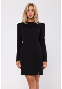 MOE - Elegancka klasyczna sukienka ołówkowa czarna. Kolor: czarny. Typ sukienki: ołówkowe. Styl: elegancki, klasyczny #1