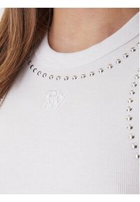 DKNY Top DJ5T1694 Biały Slim Fit. Kolor: biały. Materiał: bawełna #2