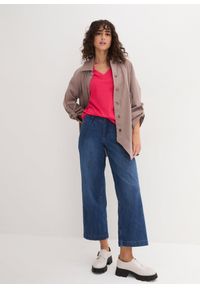 bonprix - Długi i szeroki T-shirt z dekoltem w serek, krótki rękaw (5 sztuk). Okazja: na co dzień. Typ kołnierza: dekolt w serek. Kolor: czarny. Długość rękawa: krótki rękaw. Długość: krótkie. Sezon: lato. Styl: casual #3