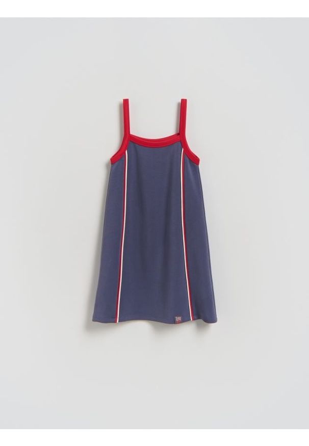 Reserved - Sukienka na ramiączkach z wiskozą - wielobarwny. Materiał: wiskoza. Długość rękawa: na ramiączkach