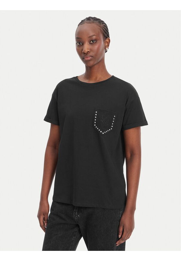 Liu Jo T-Shirt WA6372 JS923 Czarny Regular Fit. Kolor: czarny. Materiał: bawełna