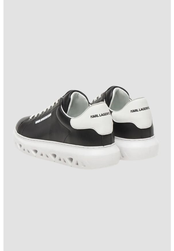 Karl Lagerfeld - KARL LAGERFELD Czarne męskie sneakersy KAPRI KITE. Kolor: czarny