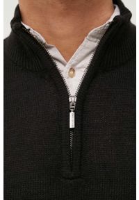 Brave Soul sweter męski kolor czarny lekki. Okazja: na co dzień. Kolor: czarny. Materiał: dzianina. Długość rękawa: długi rękaw. Długość: krótkie. Styl: casual