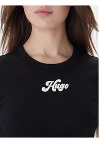 Karl Lagerfeld - KARL LAGERFELD T-Shirt A1W17131 Czarny Regular Fit. Typ kołnierza: dekolt w karo. Kolor: czarny. Materiał: bawełna #3