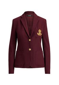 Lauren Ralph Lauren - LAUREN RALPH LAUREN Marynarka 200797305029 Bordowy Slim Fit. Kolor: czerwony. Materiał: bawełna #4