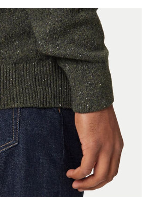 Barbour Sweter Essential Tisbury MKN0844GN79 Zielony Regular Fit. Kolor: zielony. Materiał: wełna