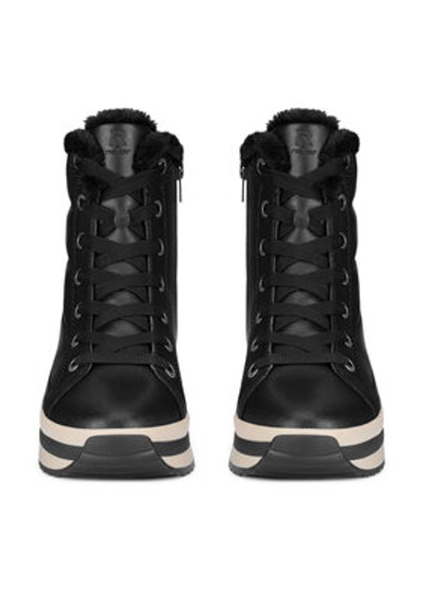 Rieker Revolution Lifestyle Botki W0963-01 Czarny. Kolor: czarny. Materiał: skóra