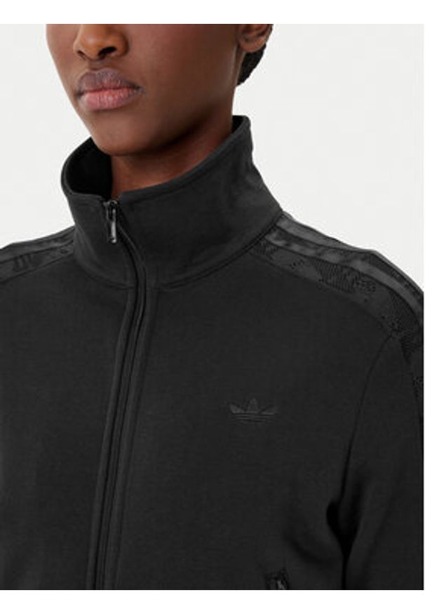 Adidas - adidas Bluza Firebird Lace KC8149 Czarny Slim Fit. Kolor: czarny. Materiał: bawełna
