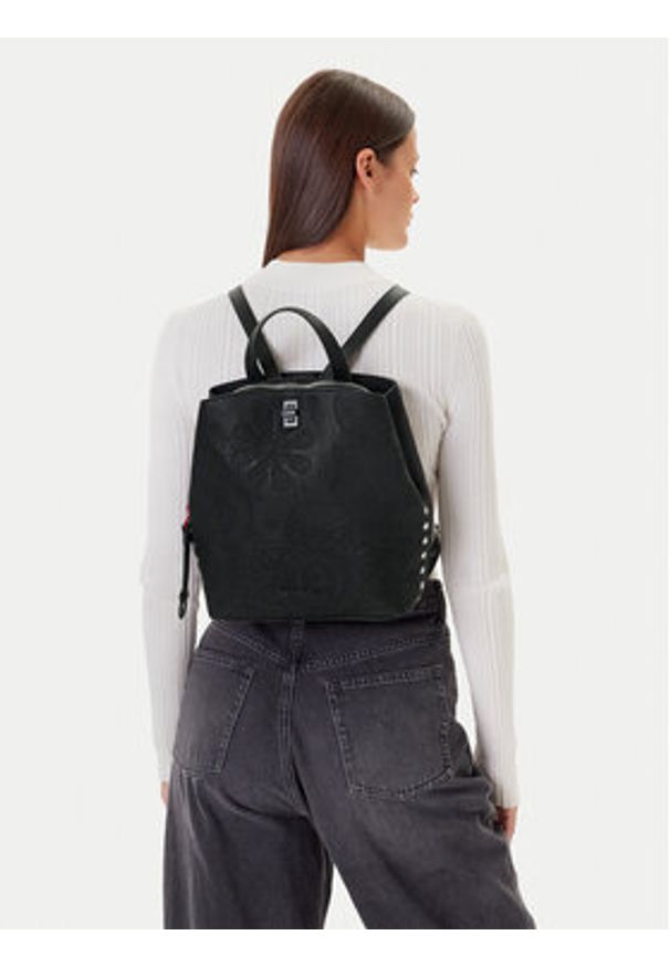 Desigual Plecak Dejavu Sumy Mini 25SAKP02 Czarny. Kolor: czarny. Materiał: skóra