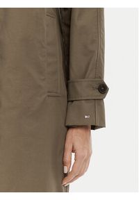 TOMMY HILFIGER - Tommy Hilfiger Płaszcz przejściowy WW0WW44412 Brązowy Relaxed Fit. Kolor: brązowy. Materiał: bawełna #4