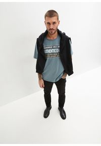 bonprix - T-shirt z czystej bawełny, Loose Fit. Kolor: szary. Materiał: bawełna, materiał