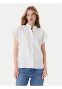 TOMMY HILFIGER - Tommy Hilfiger Koszula WW0WW45897 Biały Relaxed Fit. Kolor: biały. Materiał: bawełna