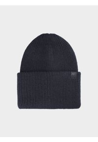 4f - Czapka beanie uniseks - czarna. Kolor: czarny. Materiał: syntetyk, materiał. Sezon: zima. Styl: sportowy, klasyczny