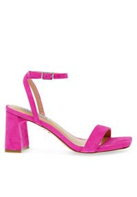 Steve Madden Sandały Luxe Sandal SM11002329-03002-64E Różowy. Kolor: różowy. Materiał: skóra, zamsz