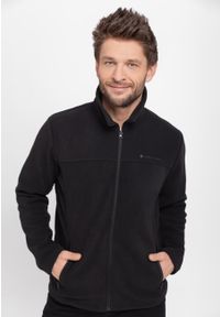 Volcano - Bluza polarowa F-BANNAX. Okazja: na co dzień. Typ kołnierza: kołnierzyk stójkowy. Kolor: czarny. Materiał: polar. Wzór: napisy. Styl: klasyczny, casual #1