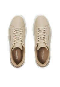 Calvin Klein Sneakersy Low Top Lace Up W/ Stripe HM0HM01494 Beżowy. Kolor: beżowy. Materiał: skóra #6