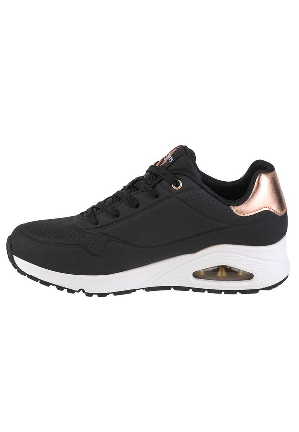 skechers - Buty do chodzenia damskie Skechers Uno. Zapięcie: sznurówki. Kolor: czarny. Materiał: materiał. Szerokość cholewki: normalna. Sport: turystyka piesza