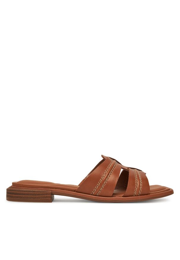 Klapki Clarks. Kolor: brązowy