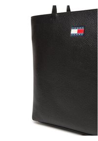 Tommy Jeans Torebka Tjw Must Tote AW0AW17549 Czarny. Kolor: czarny. Materiał: skórzane