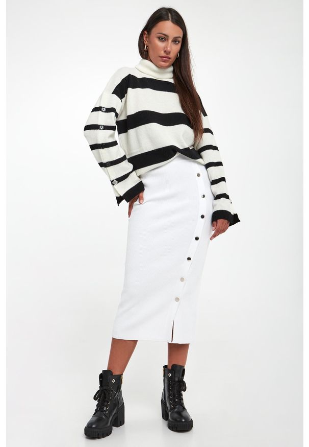 Liu Jo - Golf damski wełniany LIU JO. Typ kołnierza: golf. Materiał: wełna