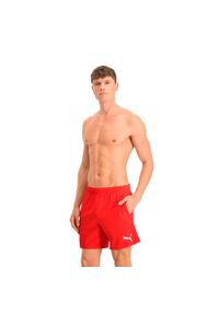 Kąpielówki męskie Puma Mid Shorts. Kolor: czerwony. Materiał: poliester #1