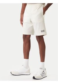 EA7 Emporio Armani Szorty sportowe 8NPS65 PJVRZ U0004 Écru Regular Fit. Materiał: bawełna. Styl: sportowy #1