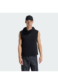 Adidas - Bluza Power z kapturem i bez rękawów, do ćwiczeń. Typ kołnierza: kaptur. Kolor: czarny. Długość rękawa: bez rękawów. Styl: sportowy #1