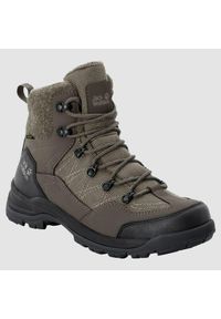 Buty trekkingowe męskie Jack Wolfskin Cold Bay Mid Texapore. Kolor: wielokolorowy, czarny, zielony. Materiał: materiał, skóra, syntetyk. Szerokość cholewki: normalna