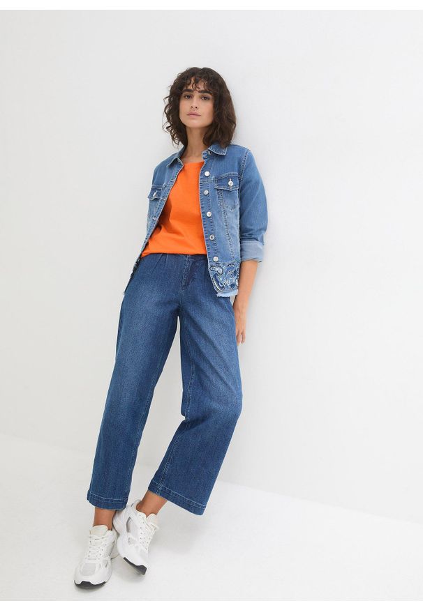 bonprix - T-shirt z czystej bawełny organicznej. Kolor: pomarańczowy. Materiał: bawełna