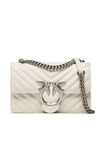 Pinko Torebka Love Icon Mini Dc 100074 A0GK Biały. Kolor: biały. Materiał: skórzane