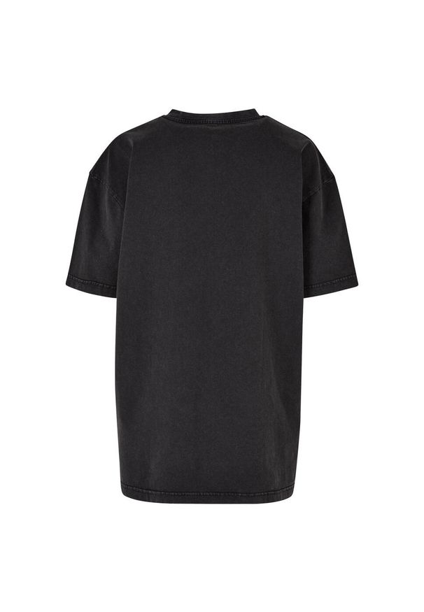 BUILD YOUR BRAND - Koszulka Damska Acid Wash Oversized T-shirt. Kolor: czarny