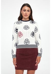 Marella Sport - Sweter damski wełniany Fumato MARELLA SPORT. Materiał: wełna. Styl: sportowy