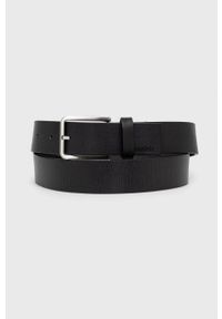 Calvin Klein pasek skórzany męski kolor czarny. Kolor: czarny. Materiał: skóra