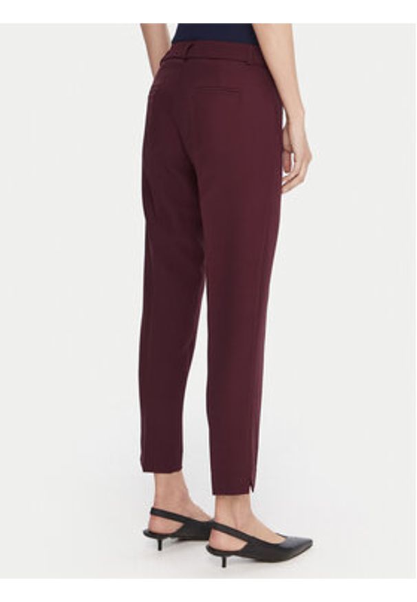 Maryley Spodnie damskie 25IB52Z/M17/43BU Bordowy Regular Fit. Kolor: czerwony. Materiał: syntetyk