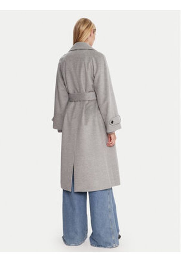Marella Płaszcz wełniany Tenna 2523016071 Szary Regular Fit. Kolor: szary. Materiał: wełna
