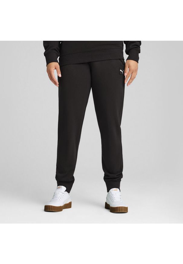Puma - Damskie spodnie dresowe ESS ELEVATED PUMA Black. Kolor: czarny. Materiał: dresówka. Sport: turystyka piesza