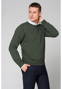 Lancerto - Sweter Zielony w Jodełkę Radley. Okazja: na co dzień. Kolor: zielony. Materiał: jeans, wełna, materiał, bawełna, kaszmir, prążkowany. Wzór: jodełka. Sezon: wiosna, jesień. Styl: casual #1