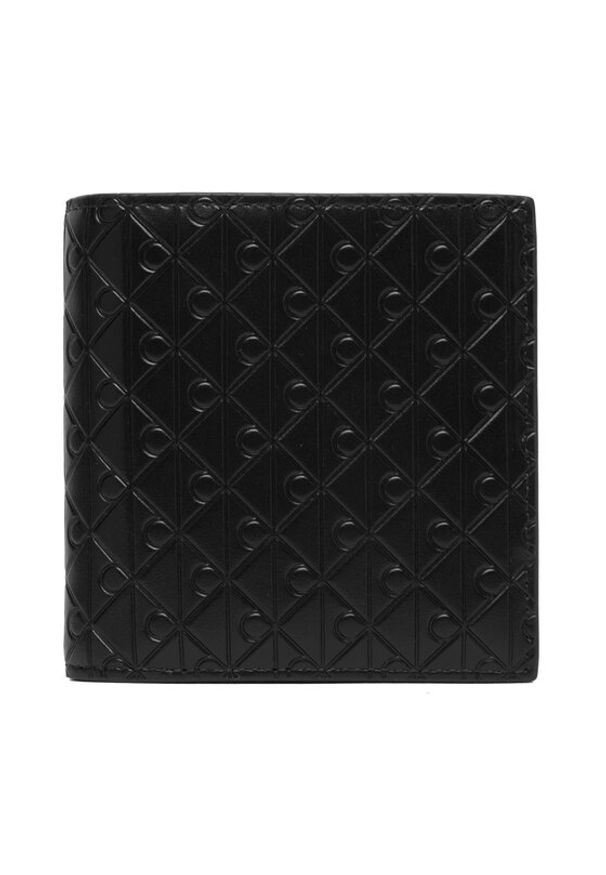 Calvin Klein Portfel Embossed Emblem Trifold LV04D1145G Czarny. Kolor: czarny. Materiał: skóra