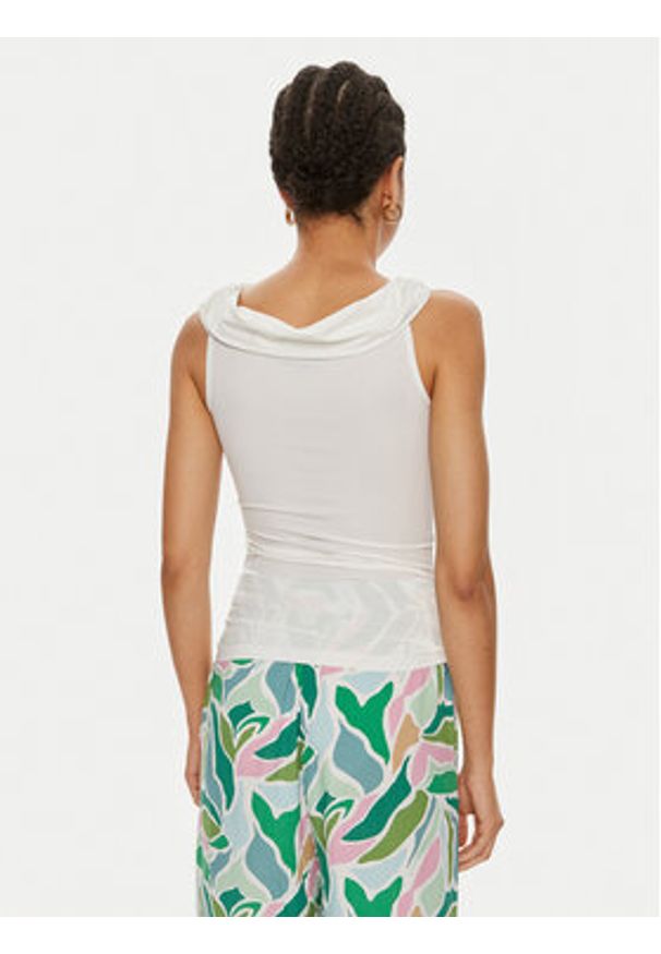 JJXX Top Saga 12273790 Biały Slim Fit. Kolor: biały. Materiał: syntetyk