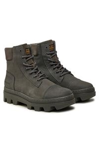 G-Star RAW - G-Star Raw Botki Noxer Boot Mid W D26649 Szary. Kolor: szary. Materiał: skóra, nubuk #6