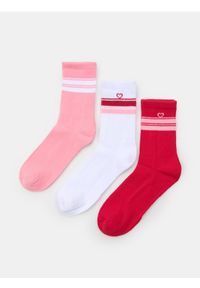 Sinsay - Prążkowane skarpetki 3 pack - wielobarwny. Materiał: prążkowany #1