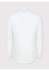 PAKO LORENTE – Biała koszula z długimi rękawami w mikrowzór P24SF-1X-023-B-S -Pako Lorente. Okazja: na co dzień. Kolor: biały. Materiał: jeans, elastan. Długość rękawa: długi rękaw. Długość: długie. Styl: casual #9
