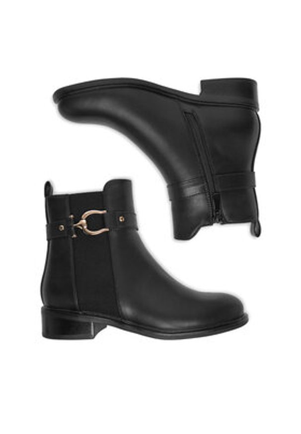 DeeZee Botki HX20207-291 Czarny. Kolor: czarny. Materiał: materiał, skóra