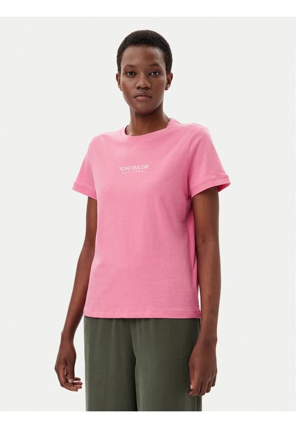 Tom Tailor T-Shirt 1045543 Różowy Regular Fit. Kolor: różowy. Materiał: bawełna