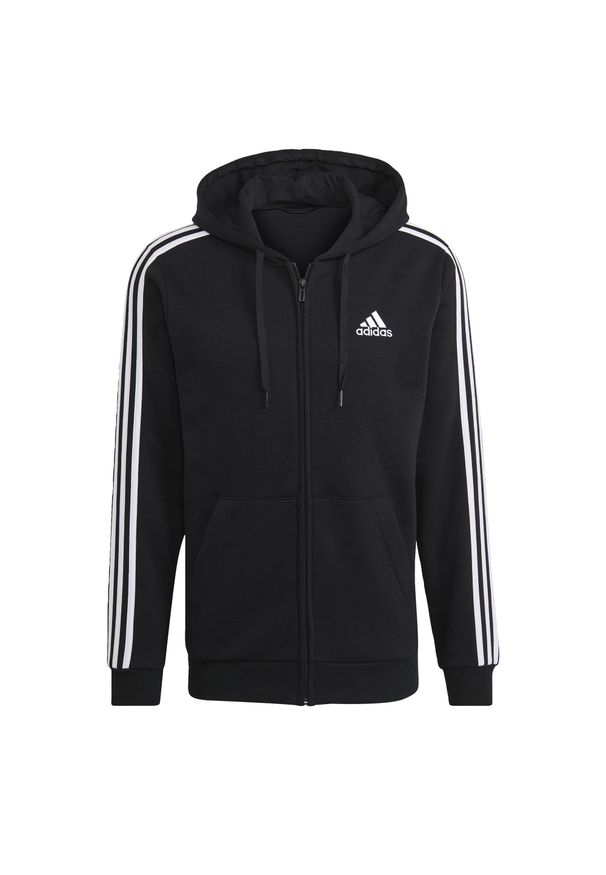 Adidas - Bluza męska adidas Essentials Full-Zip Hoodie. Kolor: czarny. Materiał: polar. Sport: fitness