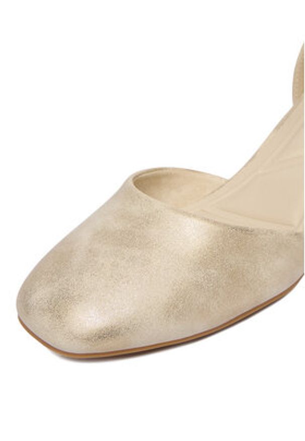 Rieker Czółenka 44762-91 Złoty. Kolor: złoty. Materiał: materiał